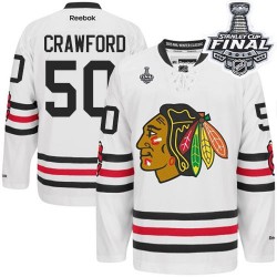 Corey Crawford Chicago Blackhawks Reebok Women's Premier 2015 Winter Classic 2015 Stanley Cup Jersey (White)