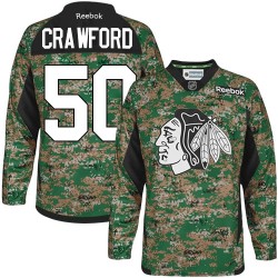 Corey Crawford Chicago Blackhawks Reebok Youth Authentic Veterans Day Practice Jersey (Camo)