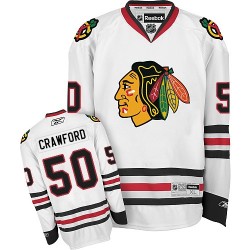 Corey Crawford Chicago Blackhawks Reebok Youth Authentic Away Jersey (White)