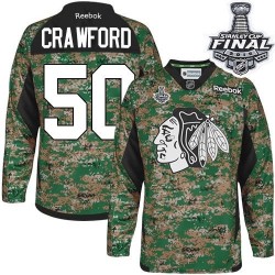 Corey Crawford Chicago Blackhawks Reebok Youth Authentic Veterans Day Practice 2015 Stanley Cup Jersey (Camo)