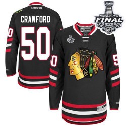 Corey Crawford Chicago Blackhawks Reebok Youth Authentic 2014 Stadium Series 2015 Stanley Cup Jersey (Black)