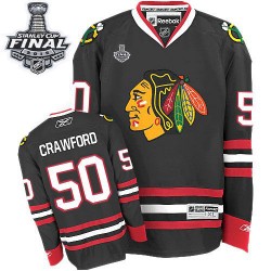 Corey Crawford Chicago Blackhawks Reebok Youth Premier Third 2015 Stanley Cup Jersey (Black)