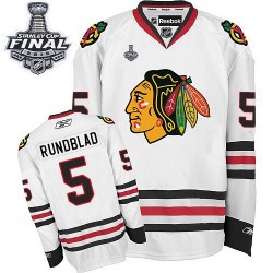 David Rundblad Chicago Blackhawks Reebok Authentic Away 2015 Stanley Cup Jersey (White)