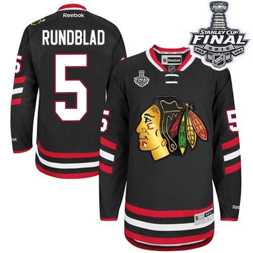 David Rundblad Chicago Blackhawks Reebok Premier 2014 Stadium Series 2015 Stanley Cup Jersey (Black)