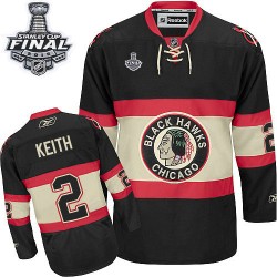Duncan Keith Chicago Blackhawks Reebok Authentic New Third 2015 Stanley Cup Jersey (Black)