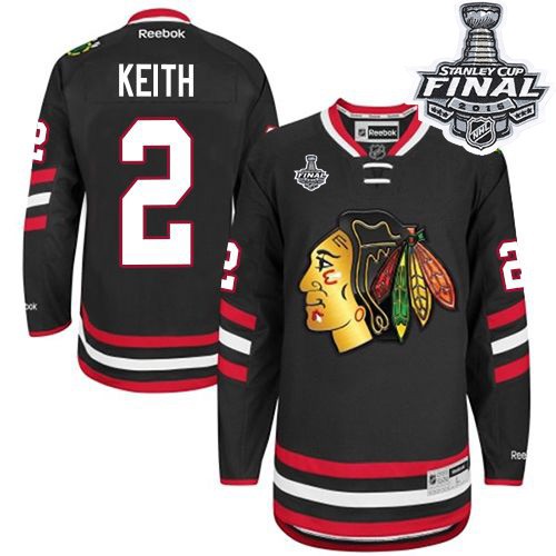 Duncan Keith Chicago Blackhawks Reebok Authentic 2014 Stadium Series 2015 Stanley Cup Jersey (Black)
