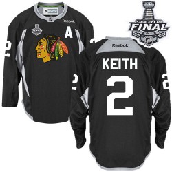 Duncan Keith Chicago Blackhawks Reebok Authentic Practice 2015 Stanley Cup Jersey (Black)