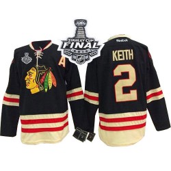 Duncan Keith Chicago Blackhawks Reebok Authentic 2015 Winter Classic 2015 Stanley Cup Jersey (Black)
