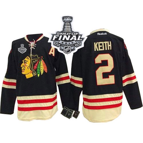 Duncan Keith Chicago Blackhawks Reebok Authentic 2015 Winter Classic 2015 Stanley Cup Jersey (Black)