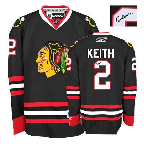 Duncan Keith Chicago Blackhawks Reebok Authentic Autographed Third Jersey (Black)