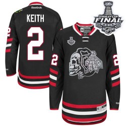Duncan Keith Chicago Blackhawks Reebok Authentic Black Skull 2014 Stadium Series 2015 Stanley Cup Jersey (White)