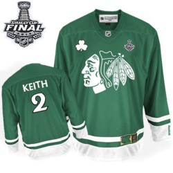 Duncan Keith Chicago Blackhawks Reebok Authentic St Patty's Day 2015 Stanley Cup Jersey (Green)