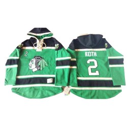 Duncan Keith Chicago Blackhawks Authentic Old Time Hockey St. Patrick's Day McNary Lace Hoodie Jersey (Green)