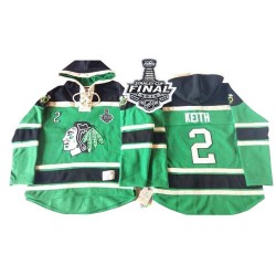 Duncan Keith Chicago Blackhawks Authentic Old Time Hockey St. Patrick's Day McNary Lace Hoodie 2015 Stanley Cup Jersey (Green)