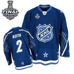 Duncan Keith Chicago Blackhawks Reebok Authentic 2011 All Star 2015 Stanley Cup Jersey (Navy Blue)