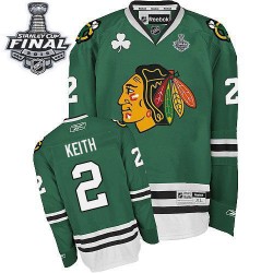 Duncan Keith Chicago Blackhawks Reebok Authentic 2015 Stanley Cup Jersey (Green)