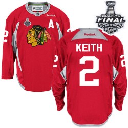 Duncan Keith Chicago Blackhawks Reebok Authentic Practice 2015 Stanley Cup Jersey (Red)