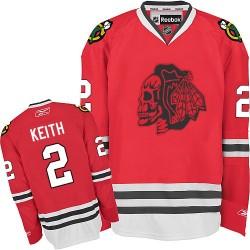 Duncan Keith Chicago Blackhawks Reebok Authentic Skull Jersey (Red)