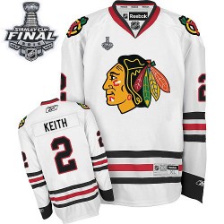 Duncan Keith Chicago Blackhawks Reebok Authentic Away 2015 Stanley Cup Jersey (White)