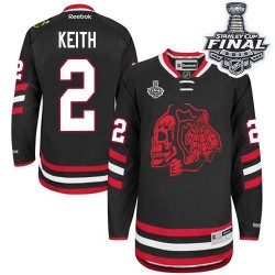 Duncan Keith Chicago Blackhawks Reebok Premier Red Skull 2014 Stadium Series 2015 Stanley Cup Jersey (Black)