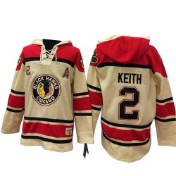 Duncan Keith Chicago Blackhawks Premier Old Time Hockey Sawyer Hooded Sweatshirt Jersey (Cream)