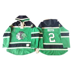 Duncan Keith Chicago Blackhawks Premier Old Time Hockey St. Patrick's Day McNary Lace Hoodie Jersey (Green)
