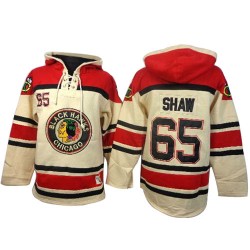 Andrew Shaw Chicago Blackhawks Authentic Old Time Hockey Sawyer Hooded Sweatshirt Jersey (White)