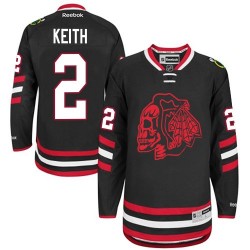 Duncan Keith Chicago Blackhawks Reebok Youth Authentic Red Skull 2014 Stadium Series Jersey (Black)