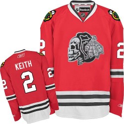 Duncan Keith Chicago Blackhawks Reebok Youth Authentic Red Skull Jersey (White)