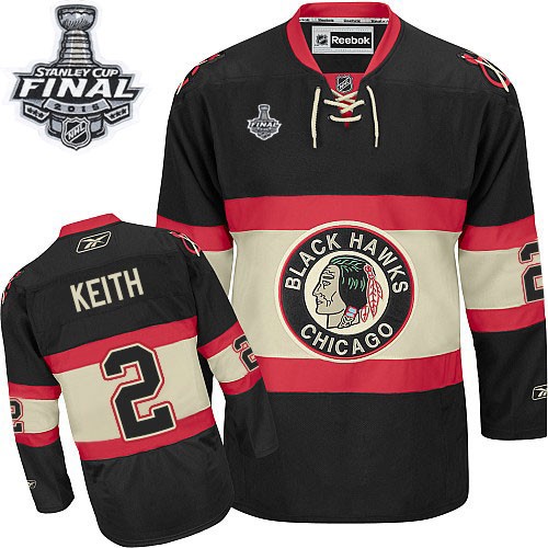 Duncan Keith Chicago Blackhawks Reebok Youth Premier New Third 2015 Stanley Cup Jersey (Black)