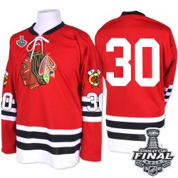 ED Belfour Chicago Blackhawks Mitchell and Ness Authentic 1960-61 Throwback 2015 Stanley Cup Jersey (Red)