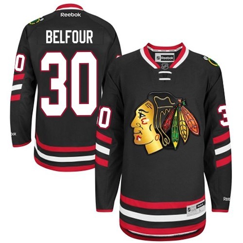 ED Belfour Chicago Blackhawks Reebok Premier 2014 Stadium Series Jersey (Black)
