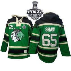 Andrew Shaw Chicago Blackhawks Premier Old Time Hockey Sawyer Hooded Sweatshirt 2015 Stanley Cup Jersey (Green)