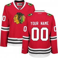 Reebok Chicago Blackhawks Women's Customized Authentic Red Home Jersey