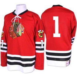 Glenn Hall Chicago Blackhawks Mitchell and Ness Authentic 1960-61 Throwback Jersey (Red)