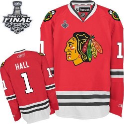 Glenn Hall Chicago Blackhawks Reebok Authentic Home 2015 Stanley Cup Jersey (Red)