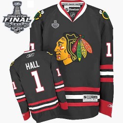 Glenn Hall Chicago Blackhawks Reebok Premier Third 2015 Stanley Cup Jersey (Black)