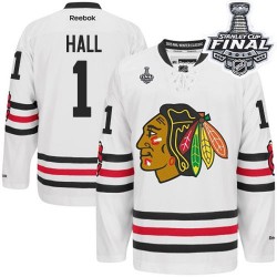 Glenn Hall Chicago Blackhawks Reebok Premier 2015 Winter Classic 2015 Stanley Cup Jersey (White)