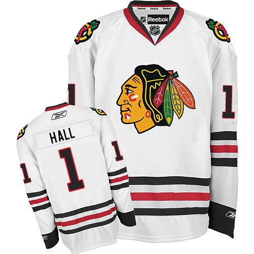 Glenn Hall Chicago Blackhawks Reebok Premier Away Jersey (White)