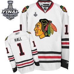 Glenn Hall Chicago Blackhawks Reebok Premier Away 2015 Stanley Cup Jersey (White)