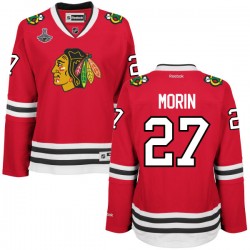 Jeremy Morin Chicago Blackhawks Reebok Women's Premier Home 2015 Stanley Cup Champions Jersey (Red)