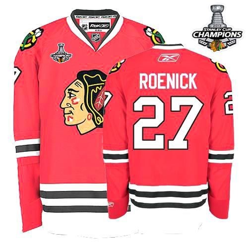 Jeremy Roenick Chicago Blackhawks Reebok Authentic 2013 Stanley Cup Champions Jersey (Red)
