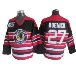 Jeremy Roenick Chicago Blackhawks CCM Authentic Throwback 75TH Jersey (Red/Black)