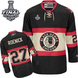 Jeremy Roenick Chicago Blackhawks Reebok Premier New Third 2015 Stanley Cup Jersey (Black)