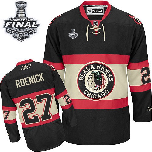 Jeremy Roenick Chicago Blackhawks Reebok Premier New Third 2015 Stanley Cup Jersey (Black)