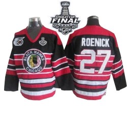 Jeremy Roenick Chicago Blackhawks CCM Authentic Throwback 75TH 2015 Stanley Cup Jersey (Red/Black)