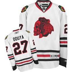 Johnny Oduya Chicago Blackhawks Reebok Authentic Red Skull Jersey (White)