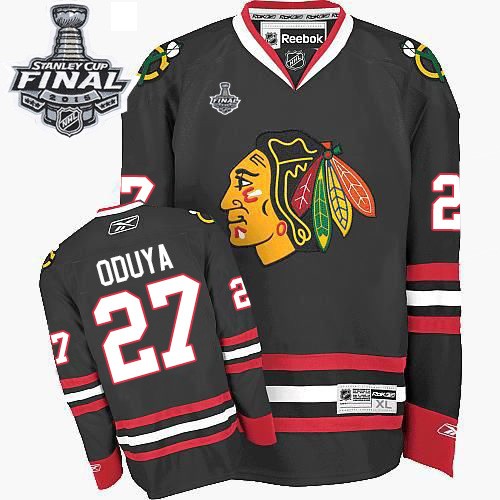 Johnny Oduya Chicago Blackhawks Reebok Authentic Third 2015 Stanley Cup Jersey (Black)
