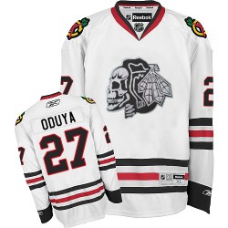 Johnny Oduya Chicago Blackhawks Reebok Authentic Skull Jersey (White)