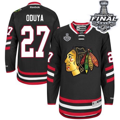 Johnny Oduya Chicago Blackhawks Reebok Premier 2014 Stadium Series 2015 Stanley Cup Jersey (Black)